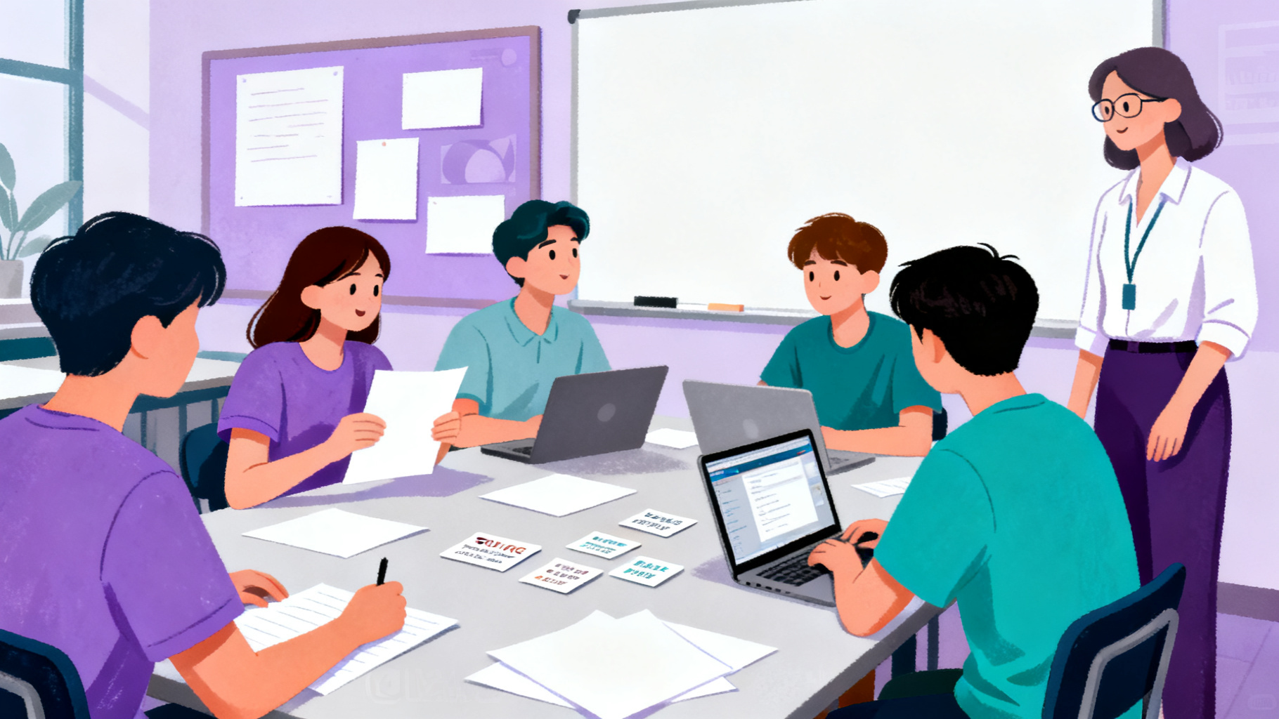 Students comparing evidence and questions for critical thinking exercises for science